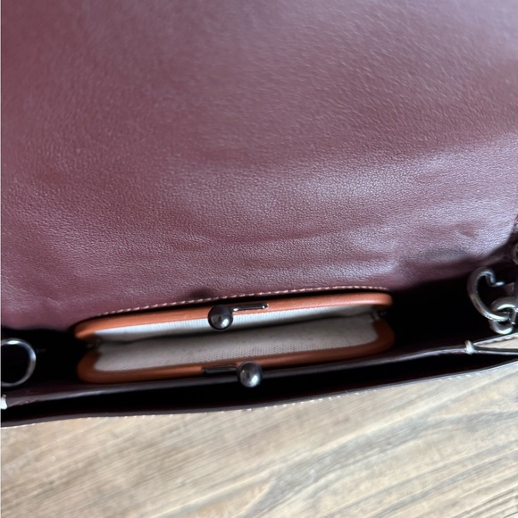 Coach Floral Shoulder Bag - Cream and Tan Coach 1941 Dinky Tea Rose bag NWT - Picture 12 of 16